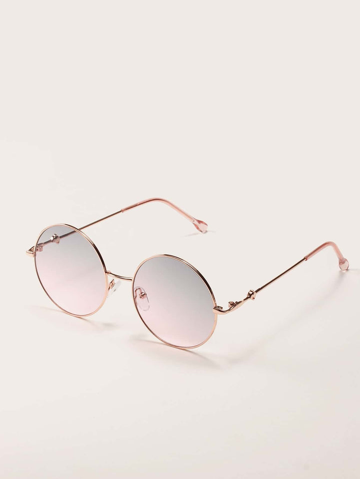 Shein- Round Metal Frame Sunglasses
