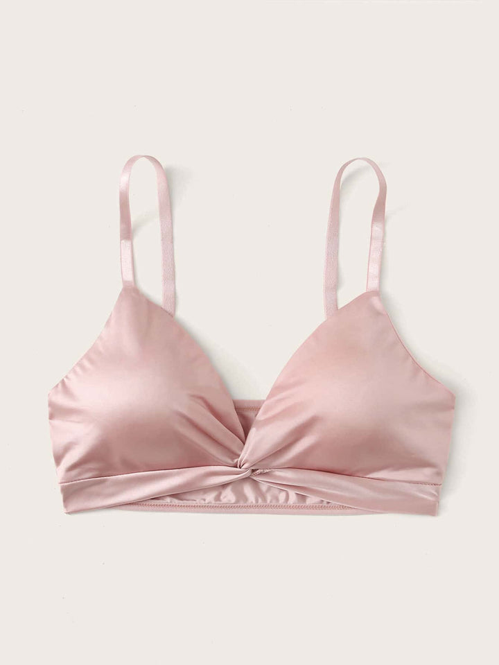 Shein- Twist Satin Bralette