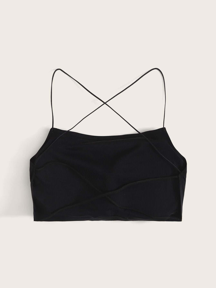 Shein- Ribbed Solid Bra