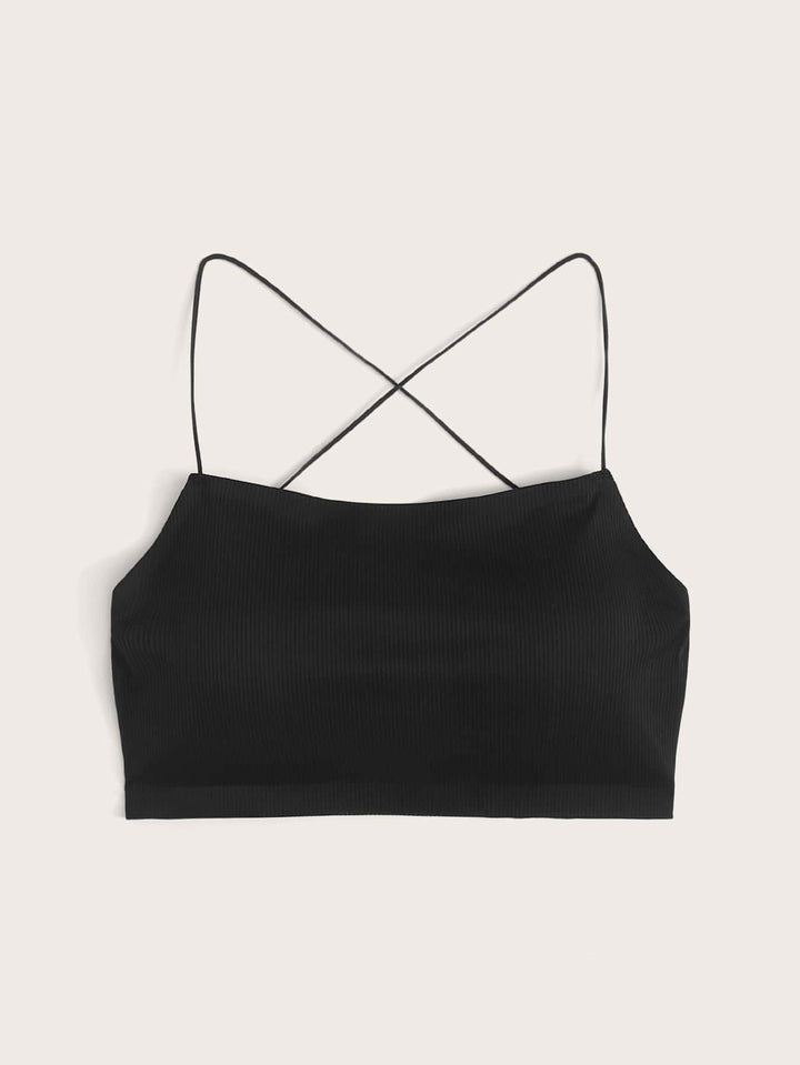 Shein- Ribbed Solid Bra