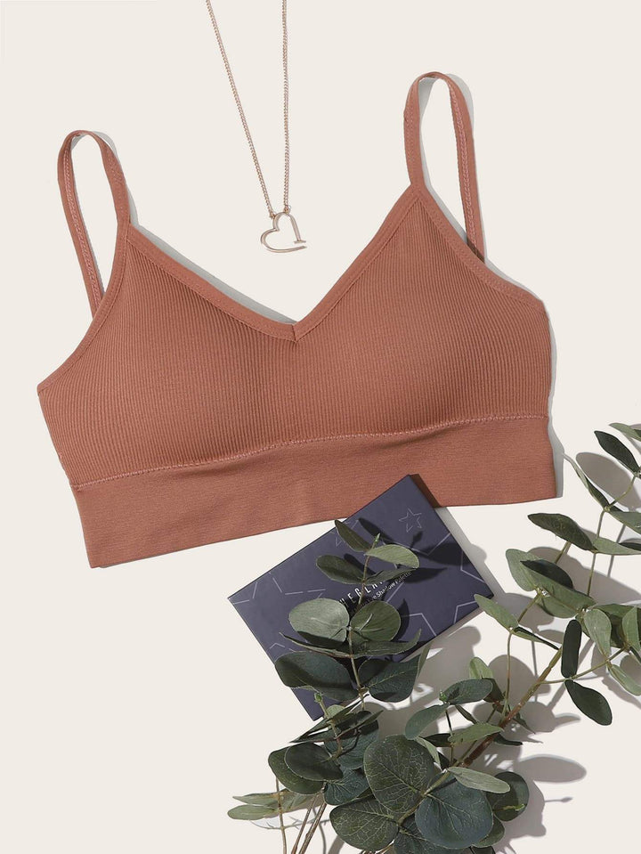 Shein- Ribbed Solid Bra