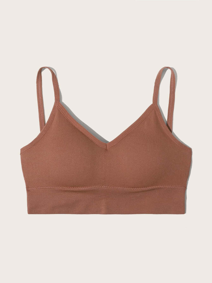 Shein- Ribbed Solid Bra