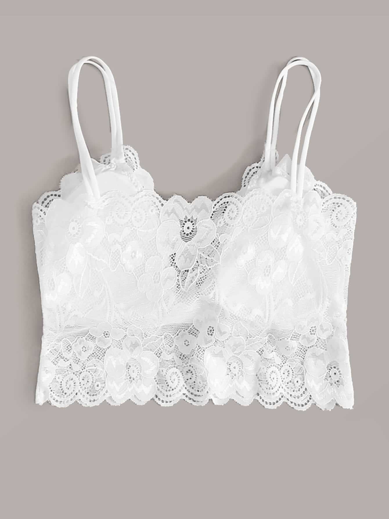 Shein- Floral Lace Bralette – Bagallery
