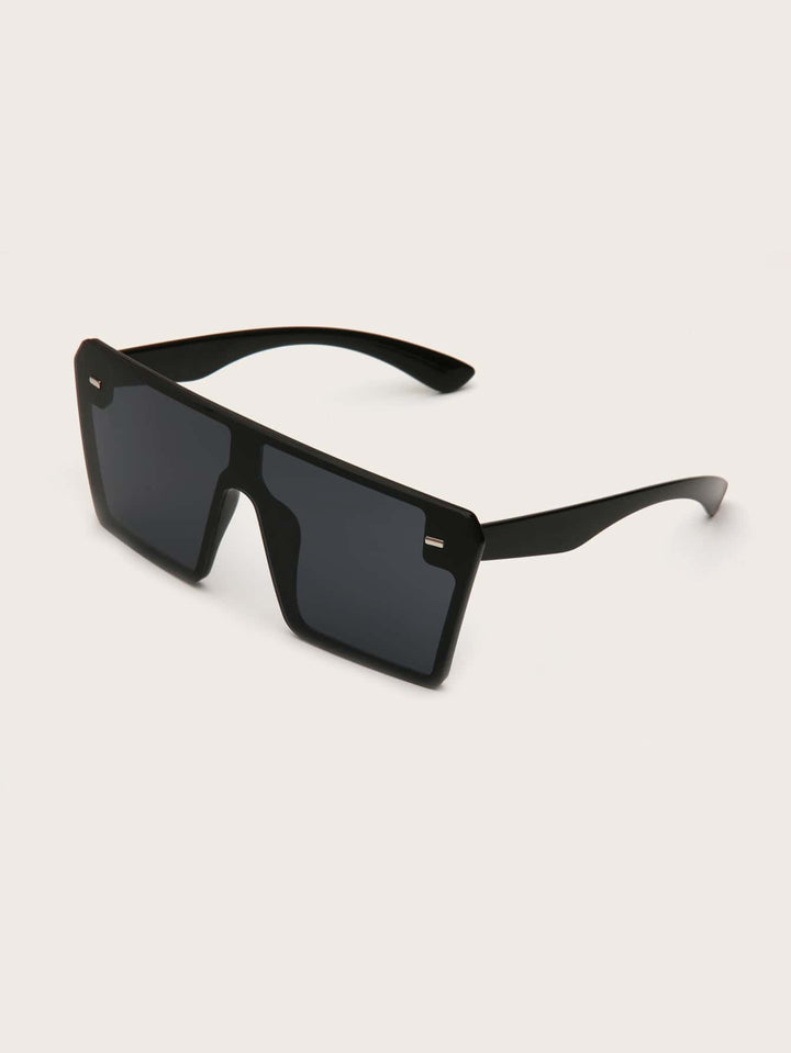 Shein- Flat Top Shield Sunglasses