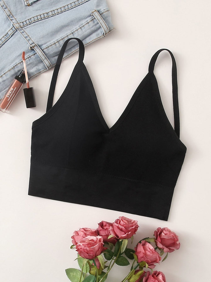 Solid Ribbed Bralette