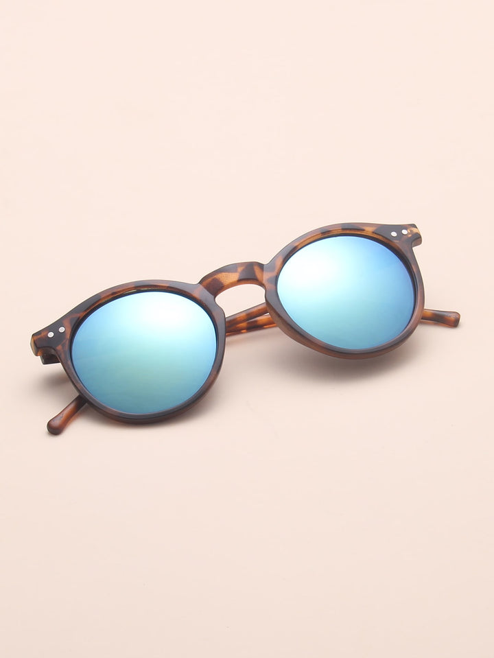 Shein- Leopard Frame Sunglasses