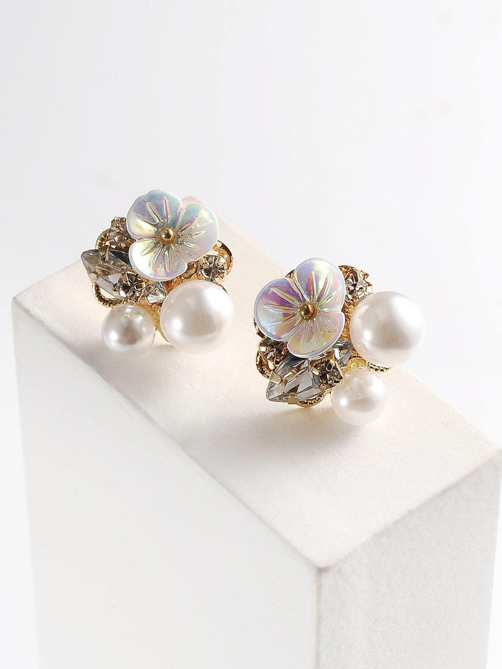 Shein- Faux Pearl Decor Stud Earrings