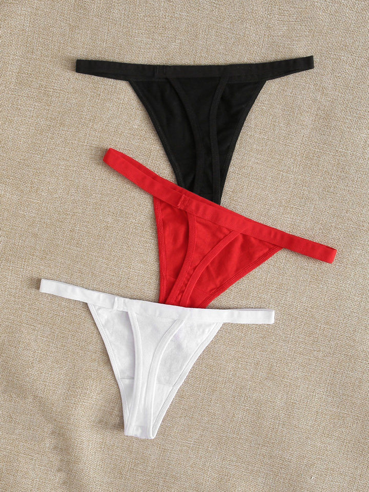 Shein- 3pack Solid Thong Set