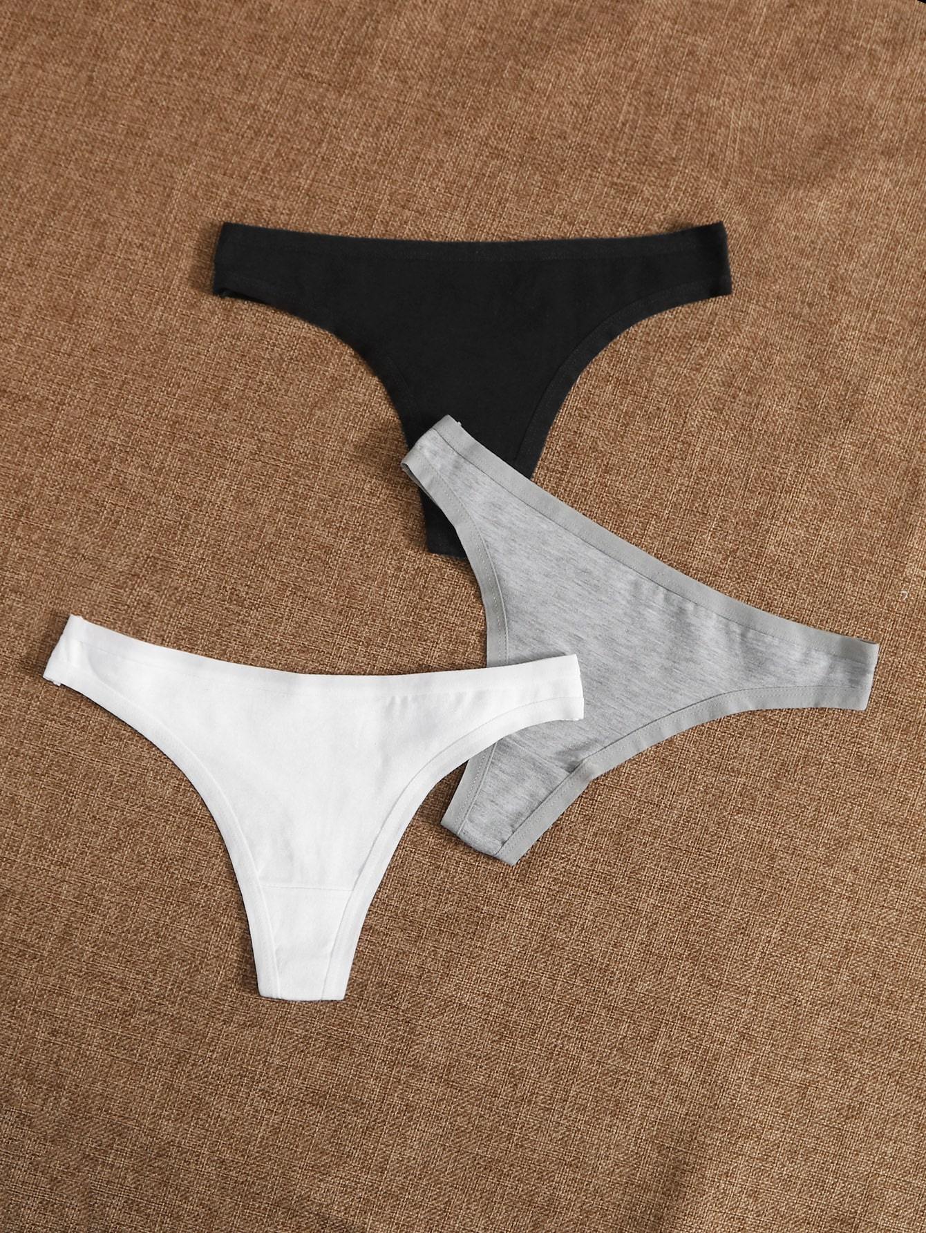 Shein- 3pack Simple Thong Panty Set – Bagallery