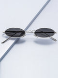 Shein- Tinted Lens Metal Frame Sunglasses