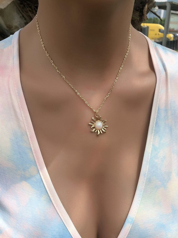 Shein- Sunflower Charm Necklace