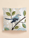 Shein- Bird Print Cushion Cover Without Filler