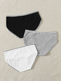 Shein- 3pack Contrast Binding Panty Set