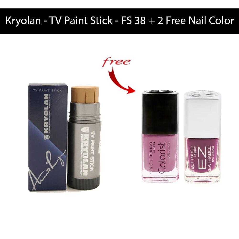 Kryolan - TV Paint Stick - FS 38 + 2 Free Nail Color by Bagallery Deal