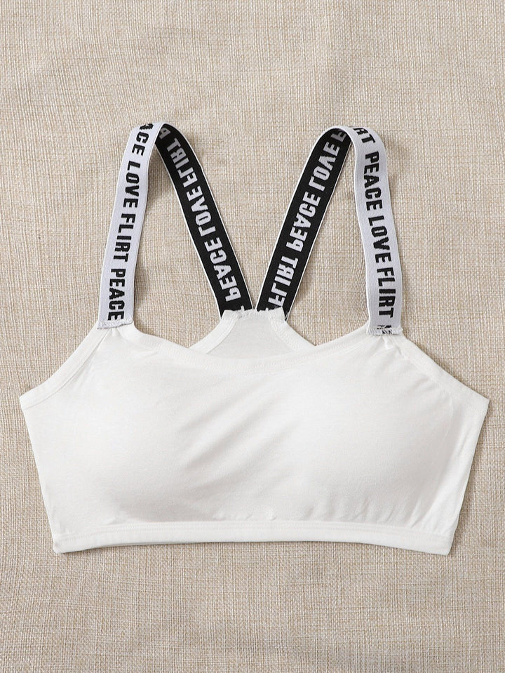 Shein- Letter Tape Bralette