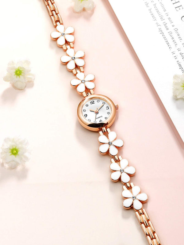 Shein- 1pc Kids Flower Design Strap Pointer Watch