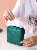 Shein- Geometric Pattern Sanitary Napkin Storage Bag