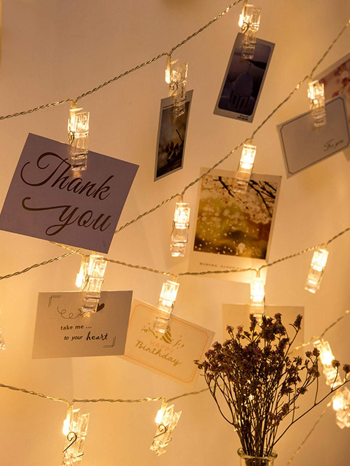 Shein- 10pcs Clip Bulb String Light