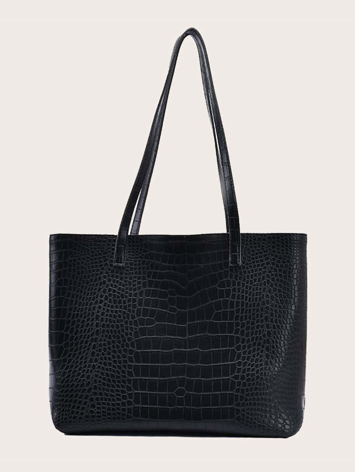 Shein- Croc Embossed Tote Bag