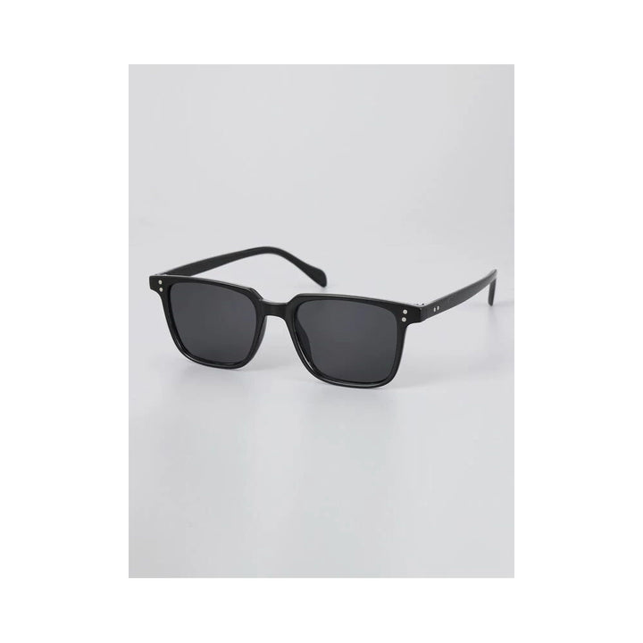 Shein- Square frame men sunglasses with case