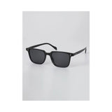 Shein- Square frame men sunglasses with case
