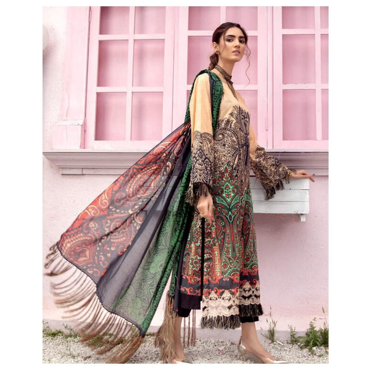 Sage – 3 Piece Embroidered Unstitched Lawn