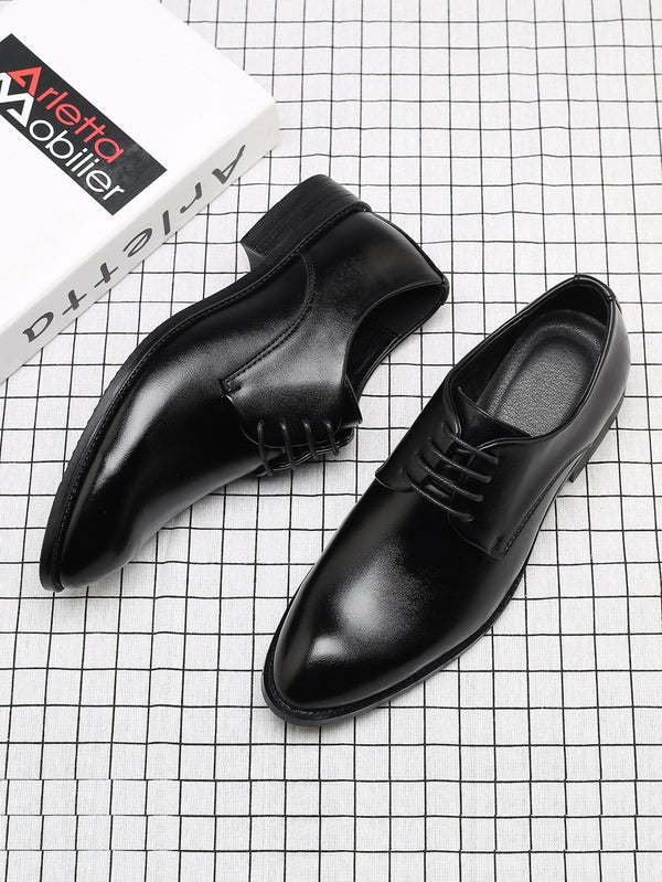 Shein- Men Minimalist Lace-up Front Dress Shoes