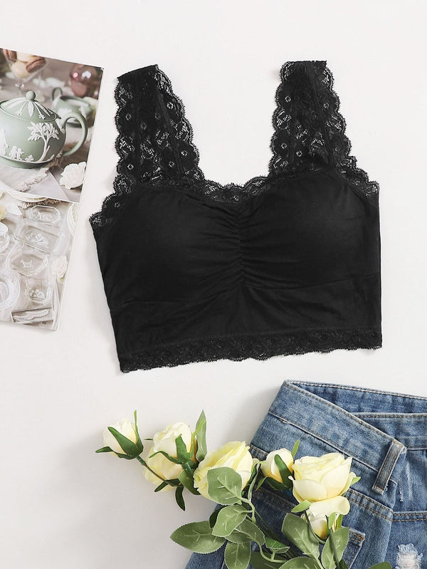 Shein- Lace Trim Bralette