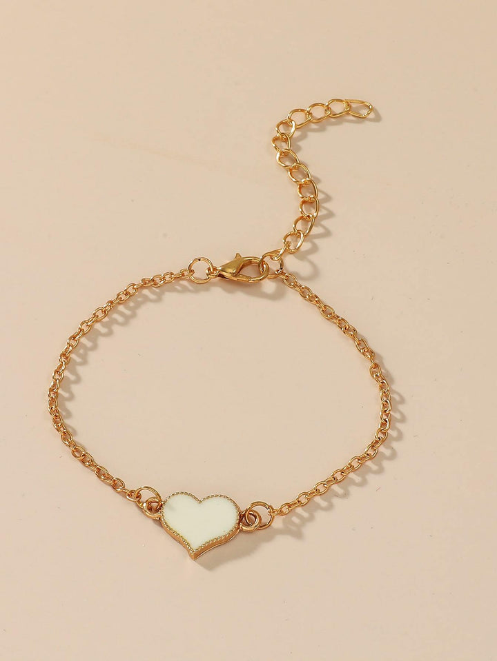 Shein- Heart Decor Chain Bracelet