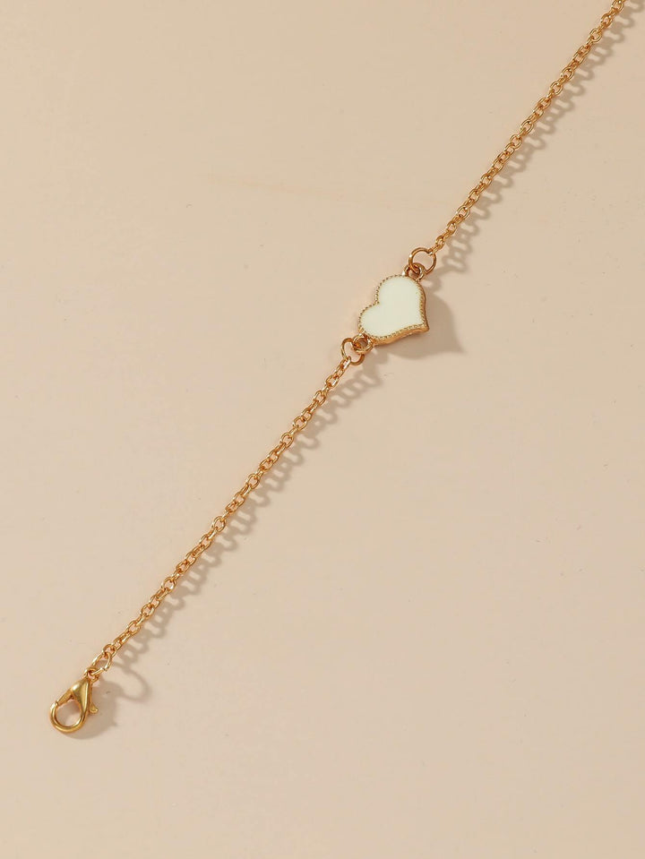 Shein- Heart Decor Chain Bracelet