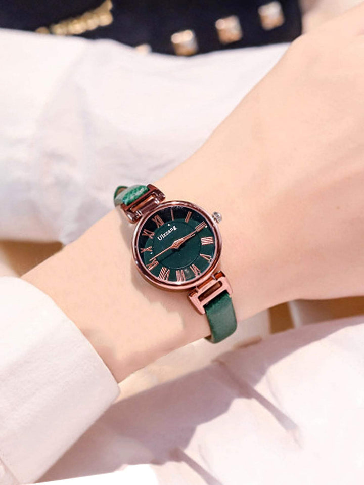 Shein- Roman Numerals Round Pointer Quartz Watch