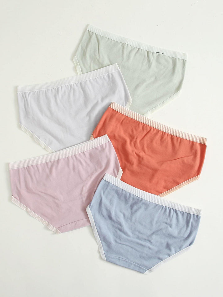 Shein- 5pack Striped Trim Panty Set