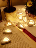 Shein- 1pc String Light With 10pcs Heart Bulb