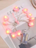 Shein- 1pc String Light With 10pcs Heart Shaped Bulb