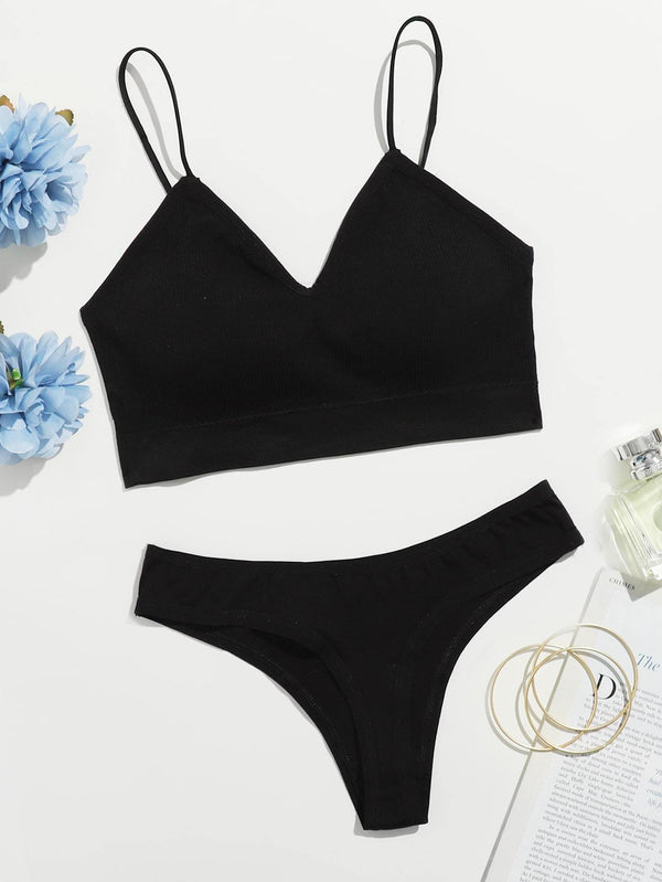 Shein- Plain Lingerie Set