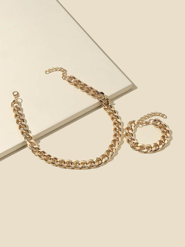 Shein- Chain Necklace & Bracelet