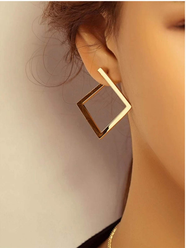 Shein- Metal Square Hoop Earrings