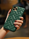 Shein- Solid Quilted iPhone Case