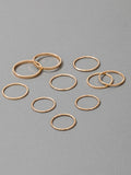 Shein- 10pcs Simple Round Ring