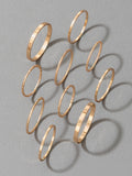 Shien- 10pcs Simple Round Ring