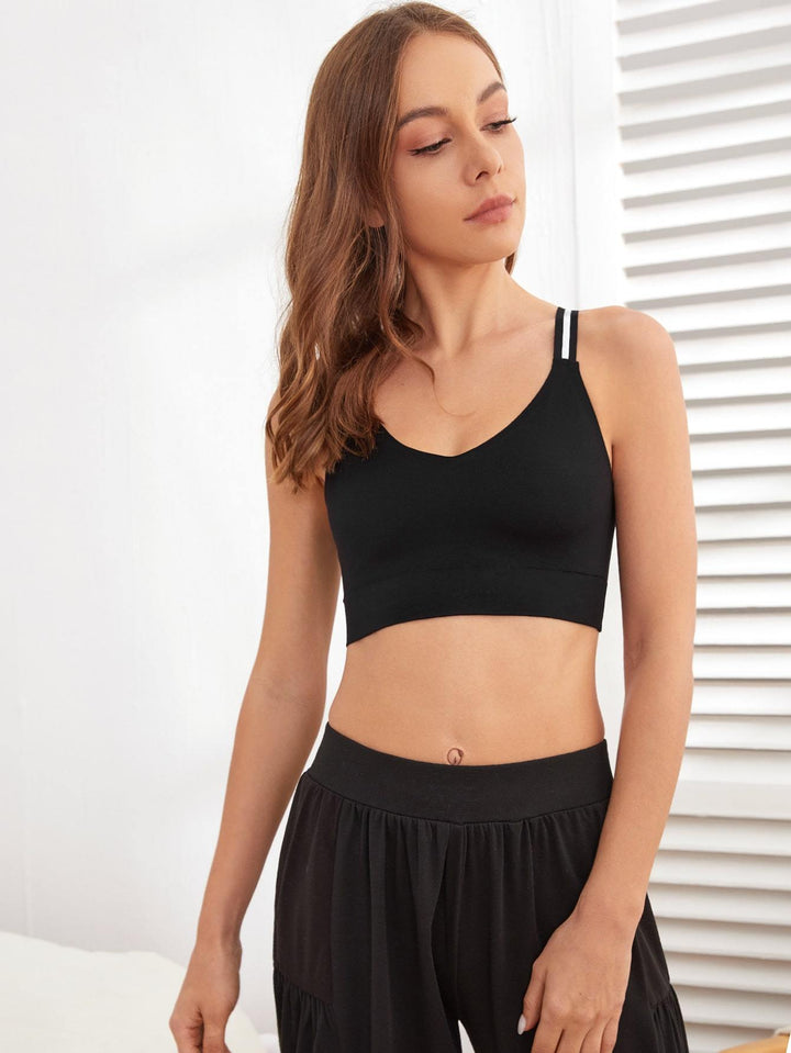 Shein- Glitter Strap Longline Bralette