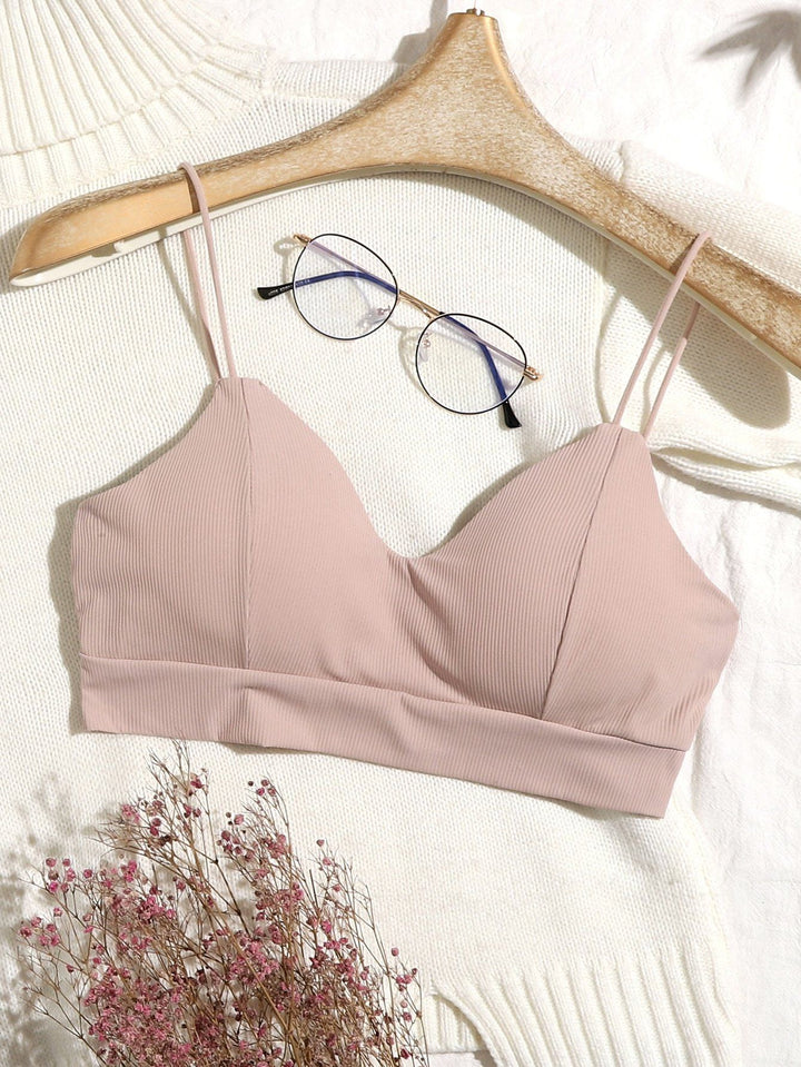 Shein- Solid Rib Bralette