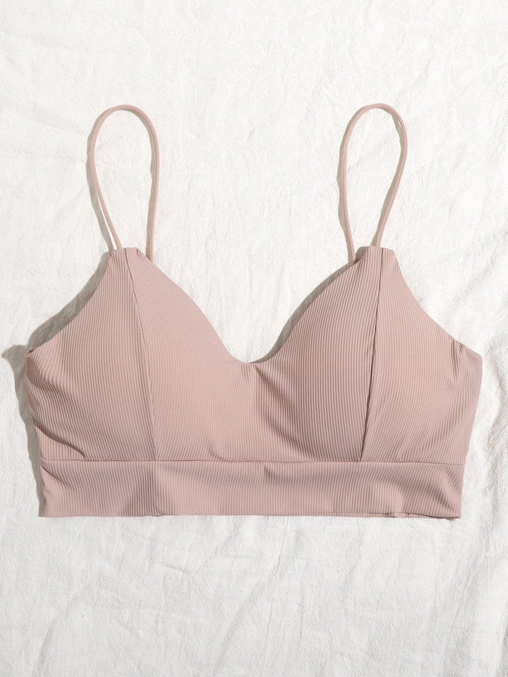 Shein- Solid Rib Bralette