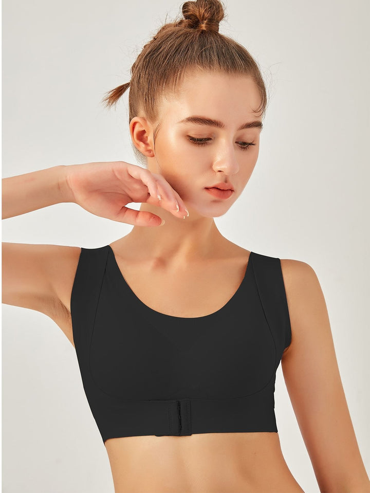 Shein- FINETOO Cut-out Plain Wireless Bra