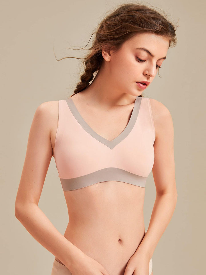 Shein- BASICS Colorblock Seamless Bra