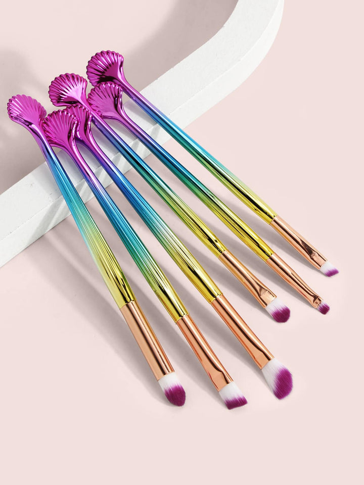 Shein- 6pcs Shell Design Handle Makeup Brush