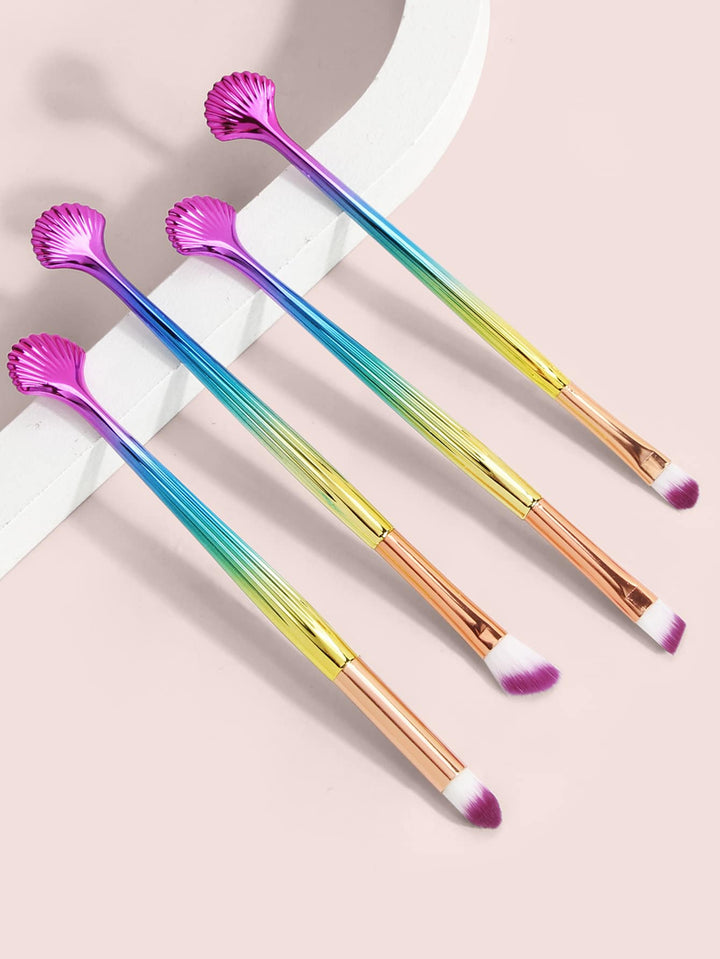 Shein- 6pcs Shell Design Handle Makeup Brush