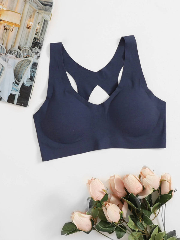 Shein- Solid Seamless Bralette