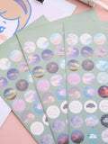Shein- 3sheets Cloud Print Sticker