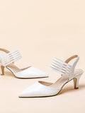 Shein- Slingback Strap Pointed Toe Pumps